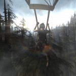 Lara springt mit dem Fallschirm